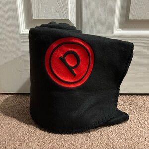 Black Pure Barre Blanket with Red Logo